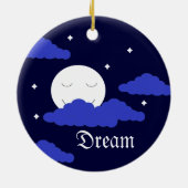 Volle Maan om Middernacht & Sterren: Keramisch Ornament (Achterkant)