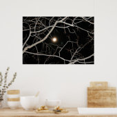 Volle maan op de webposter poster (Keuken)