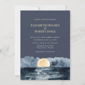 Volle Maan op Lake bruiloft uitnodiging (Voorkant)