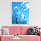 Volle Maan Opkomend Canvas Afdruk (Insitu (Woonkamer))