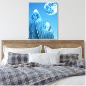 Volle Maan Opkomend Canvas Afdruk (Insitu (Slaapkamer))