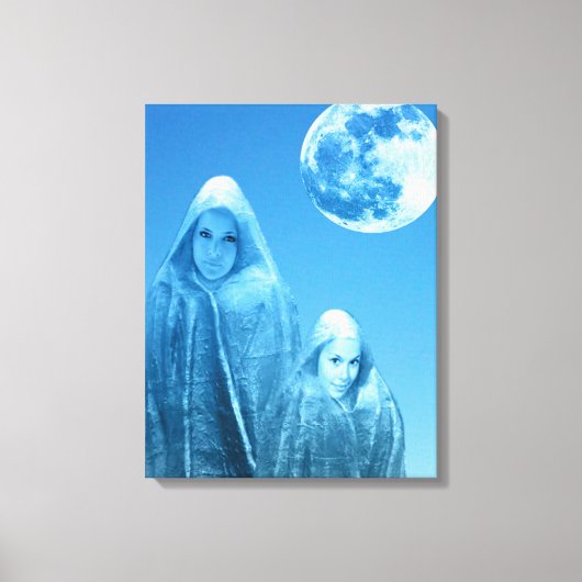Volle Maan Opkomend Canvas Afdruk (Voorkant)