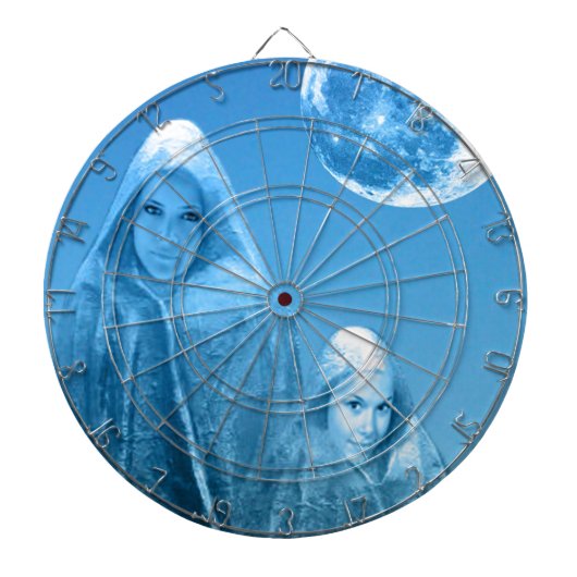 Volle Maan Opkomend Dartbord (Voorkant)