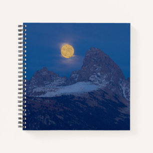 Volle Maan Opkomend   Grand Teton Driggs, Idaho Notitieboek