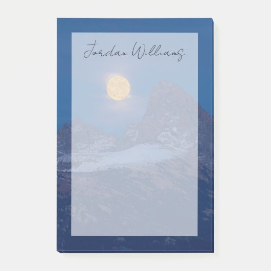 Volle Maan Opkomend | Grand Teton Driggs, Idaho Post-it® Notes (Voorkant)