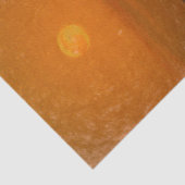 Volle Maan Oranje Zonsondergang Strand Schets Kuns Tissuepapier (Detail)