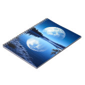 Volle Maan Over Frozen Lake Gift voor Zoon Notitieboek (Linkerzijde)