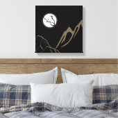 Volle Maan Over Majestueuze Bergen Canvas Afdruk (Insitu (Slaapkamer))