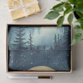 Volle Maan Over Schilderachtig Berglandschap Decou Tissuepapier (Geschenk)