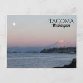 Volle Maan Over Tacoma, Washington Reizen Briefkaart (Voorkant)