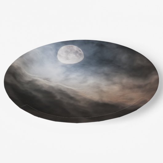 volle maan papieren bordje (Gekanteld)