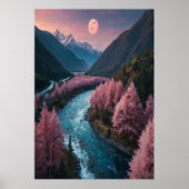 Volle Maan Poster Kosmische Wandkunst (Voorkant)