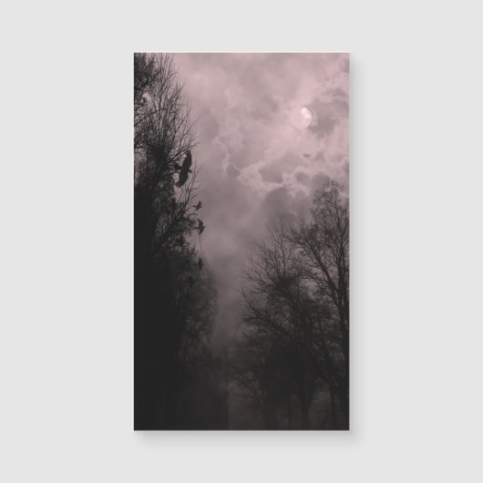 Volle Maan Red Haunted Sky en Ravens Visitekaartje (Voorkant)