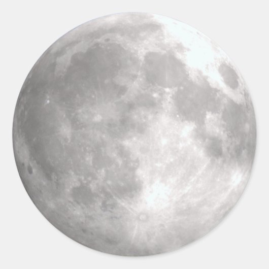Volle Maan Ronde Stickers (Voorkant)