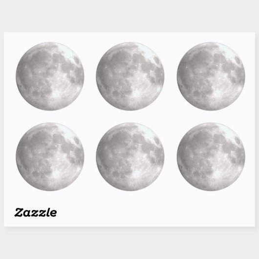 Volle Maan Ronde Stickers (Vel)