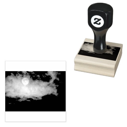 volle maan rubberstempel (Gestempeld)