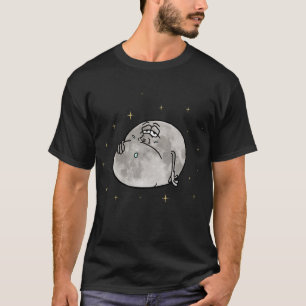Volle Maan Ruimte Sterren Nacht Hemel Grappige Hum T-shirt
