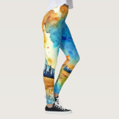 Volle maan schilderij leggings (Rechts)