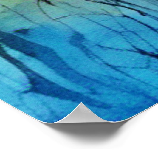 Volle maan schilderij poster (Hoek)