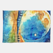 Volle maan schilderij theedoek (Horizontaal)