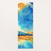 Volle maan schilderij yogamat (Achterkant)