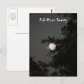 Volle Maan Schoonheid Briefkaart (Voorkant / Achterkant)