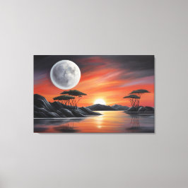 VOLLE MAAN SENSET CANVAS AFDRUK
