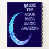 Volle maan sereniteit hardcover notitieboek (Achterkant)