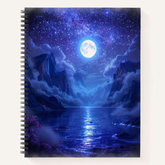 Volle maan sereniteit hardcover notitieboek (Voorkant)