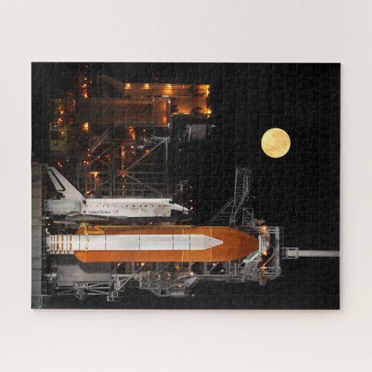 volle maan shuttle legpuzzel (Horizontaal)