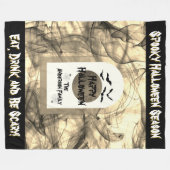 Volle Maan Spider Bats Spooky Scary Happy Hallowee Fleece Deken (Voorkant (Horizontaal))