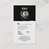 Volle maan sterrenhemel elegante rsvp advieskaart (Voorkant)