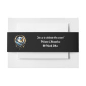 Volle maan sterrenhemel hemels 3D chic Uitnodigingen Wikkel (Voorkant Voorbeeld)