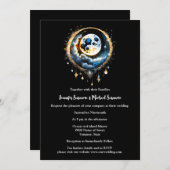 Volle maan sterrenhemel hemels chic kaart (Voorkant / Achterkant)