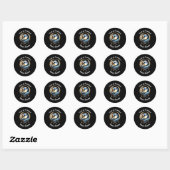 Volle maan sterrenhemel hemels chic ronde sticker (Vel)