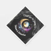 Volle maan sterrenhemel hemelse drapes servet (Hoek)