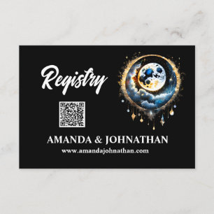 Volle maan sterrennacht Luna Celestial 3.5x5 Informatiekaartje