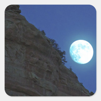 Volle maan stijgend over Sedona Vierkante Sticker