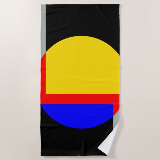 volle maan strandlaken (Voorkant)