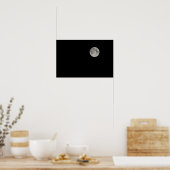 Volle maan tegen donkere hemel poster (Keuken)