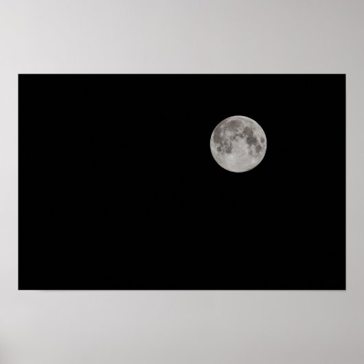 Volle maan tegen donkere hemel poster (Voorkant)