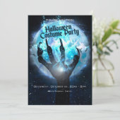 Volle Maan Transformatie Halloween Feest Kaart (Staand voorkant)