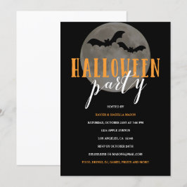 volle maan | Uitnodiging voor Halloween Party