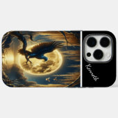 Volle Maan van de Adelaar verlicht Case-Mate iPhone Case (Achterkant (horizontaal))