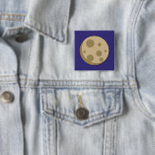 Volle Maan Vierkante Button 5,1 Cm (In situ)