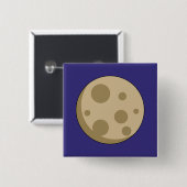 Volle Maan Vierkante Button 5,1 Cm (Voorkant /achterkant)