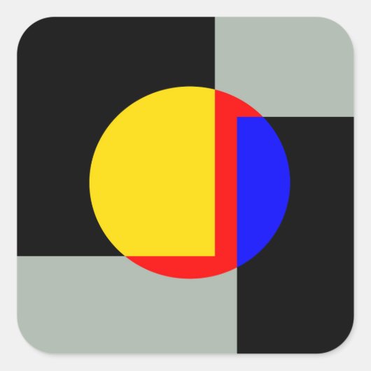 Volle maan vierkante sticker (Voorkant)