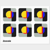 Volle maan vierkante sticker (Vel)