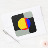 Volle maan vierkante sticker (Envelop)
