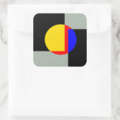 Volle maan vierkante sticker (Tas)